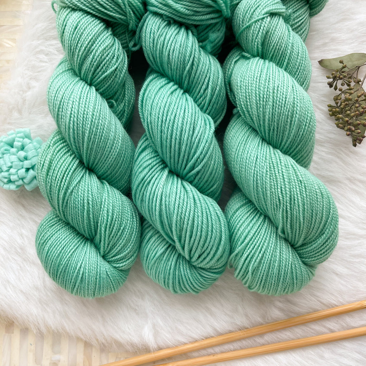 SEA FOAM - Dyed to Order - Hand Dyed Yarn Skein