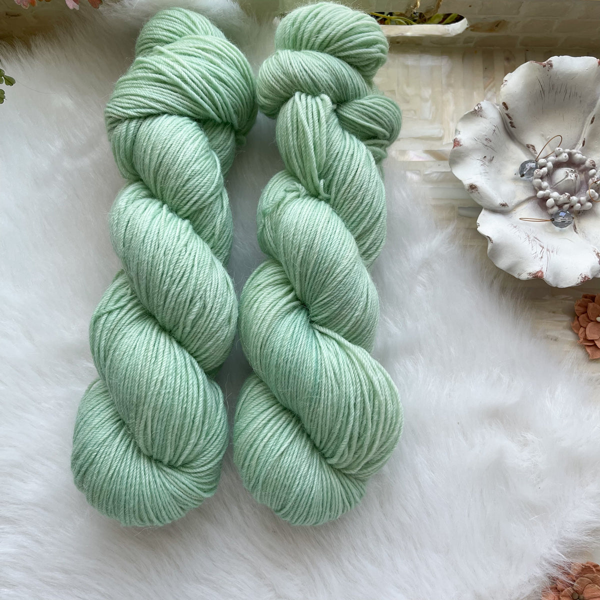 GREEN TEA - Dyed to Order - Dreamy Base Handdyed Yarn