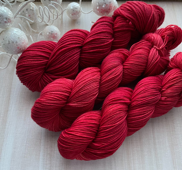 CARDINAL- Dyed to Order- Hand Dyed Yarn Skein - Tippy Tree Yarns