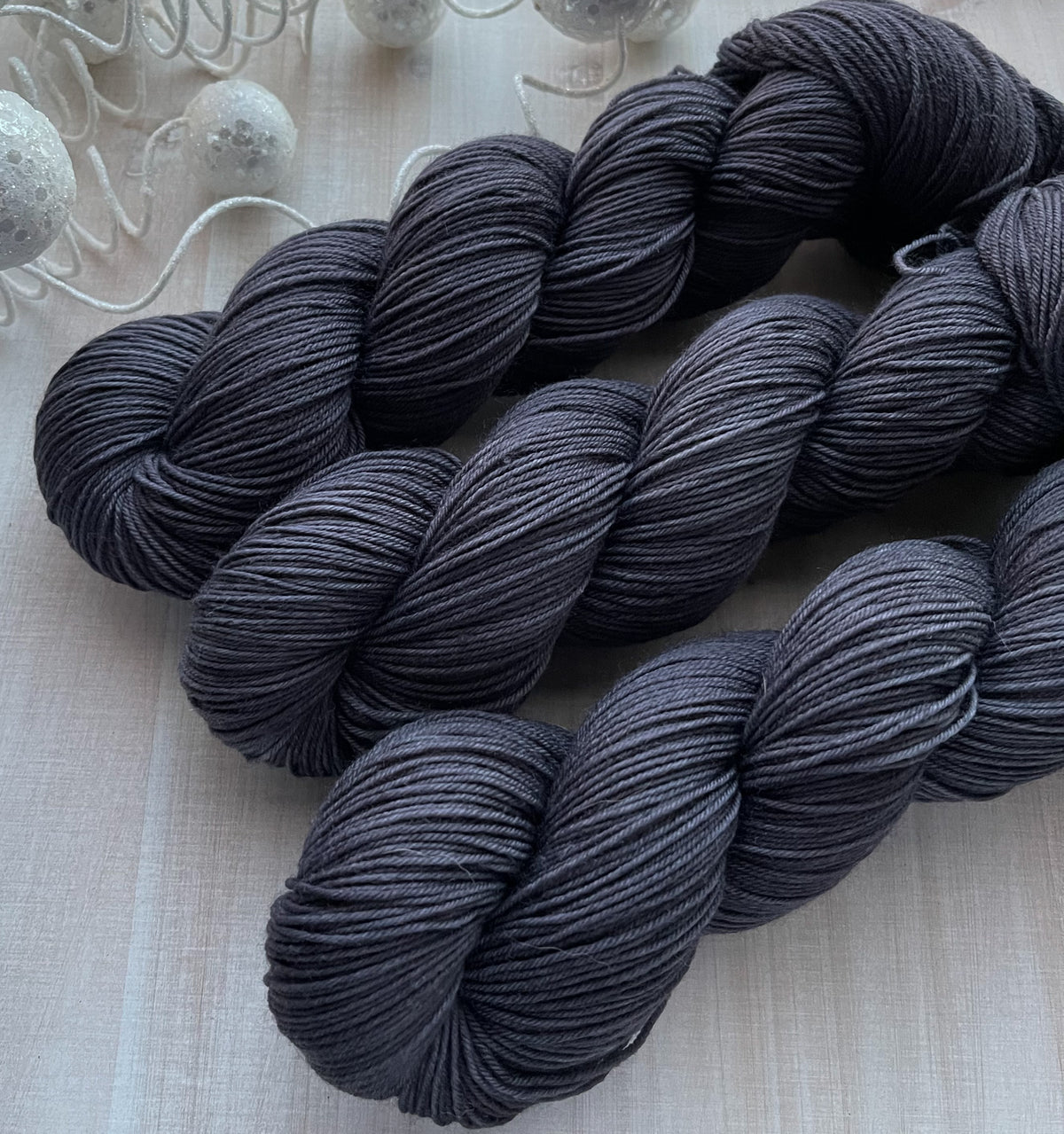 EYES OF COAL -  Dyed to order - Hand Dyed Yarn Skein