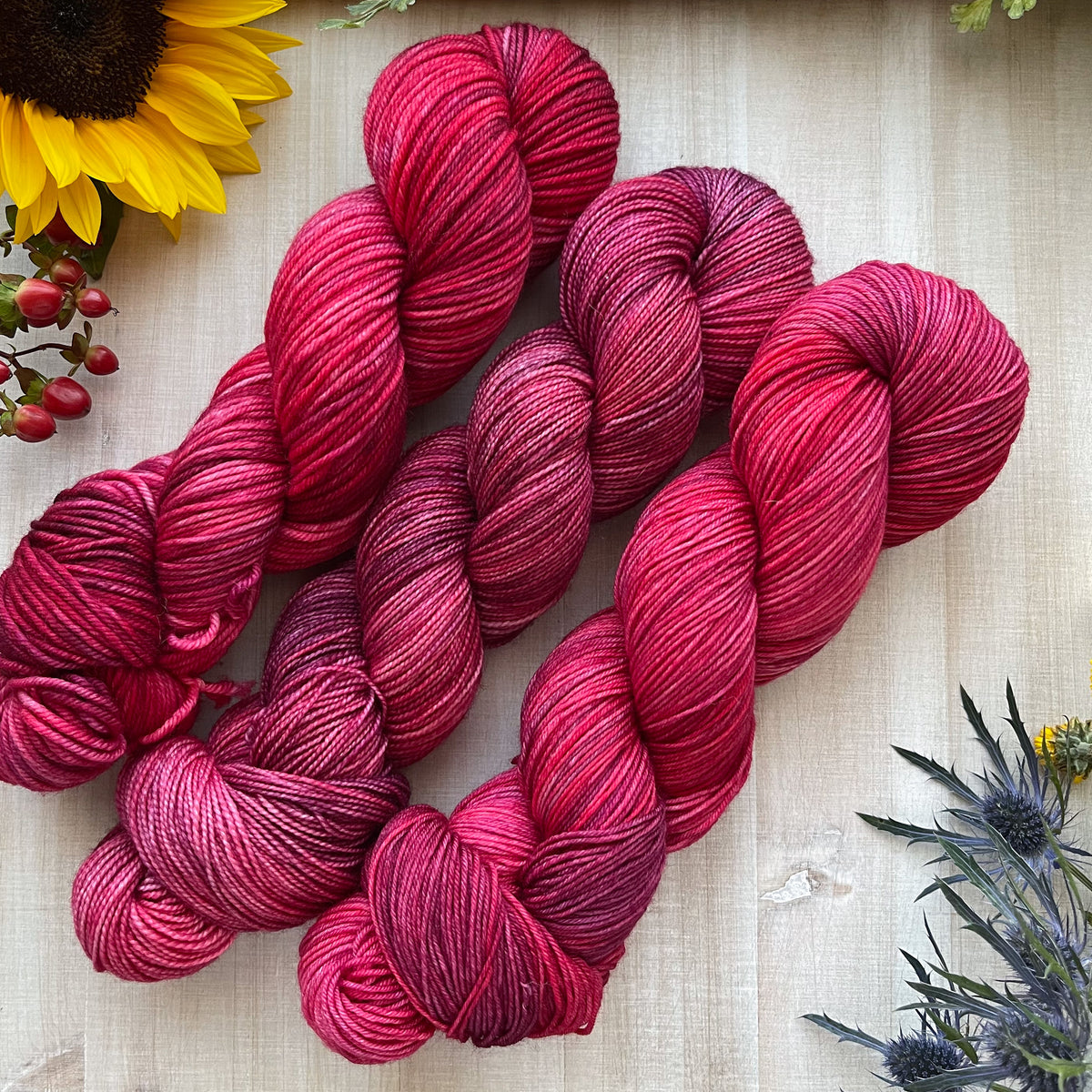 RED MAPLES  -  Dyed to Order - Hand Dyed Yarn Skein