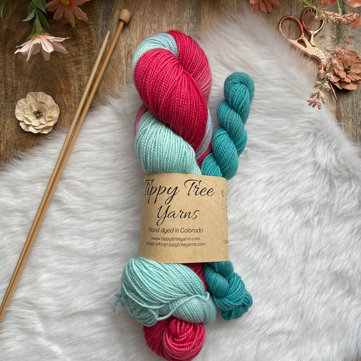 APRIL SHOWERS extra- Tippy Sock Set Yarn -Ready to Ship -OOAK