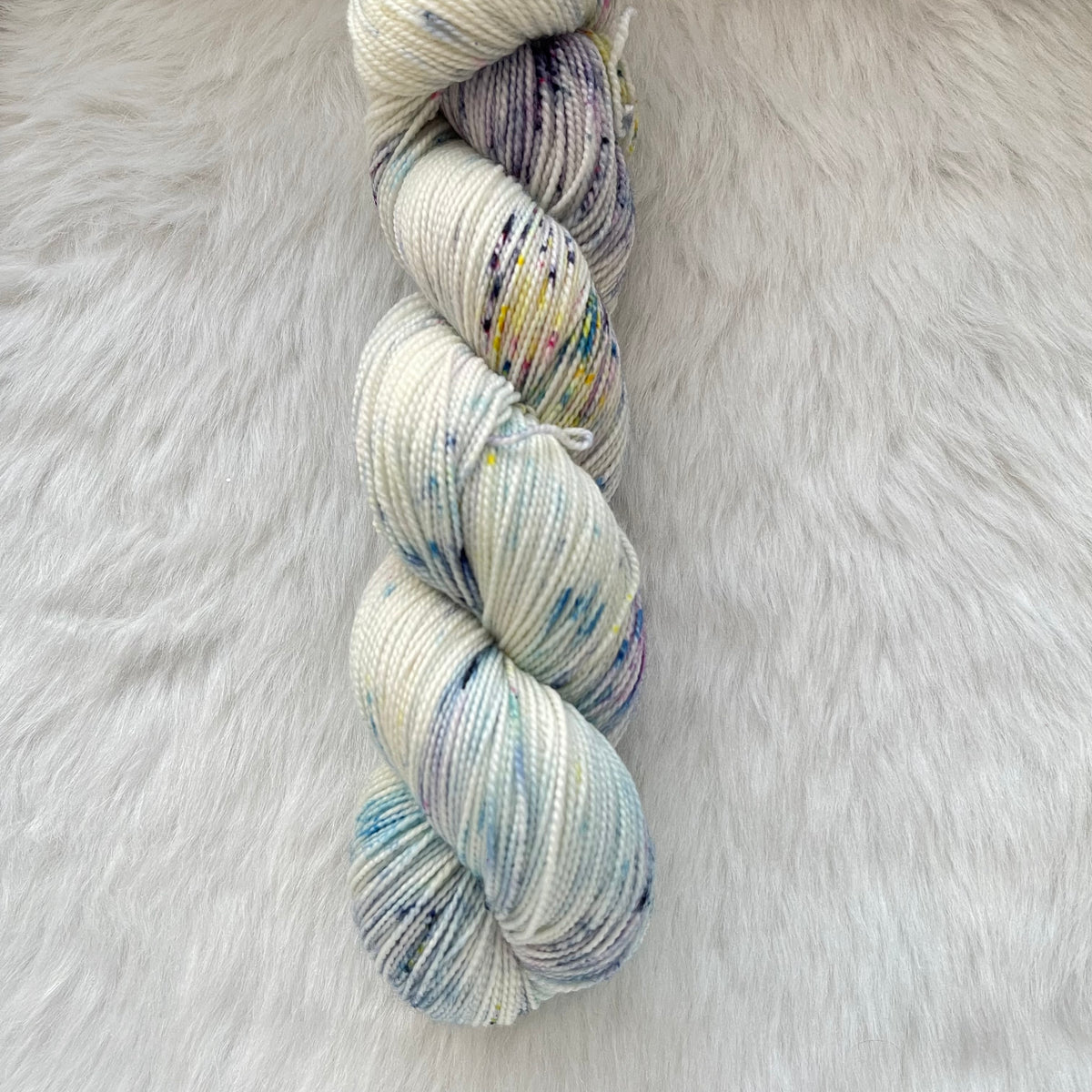 CHASE THOSE BLUES AWAY  -Ready to Ship - Tippy Sock- Hand Dyed Yarn Skein