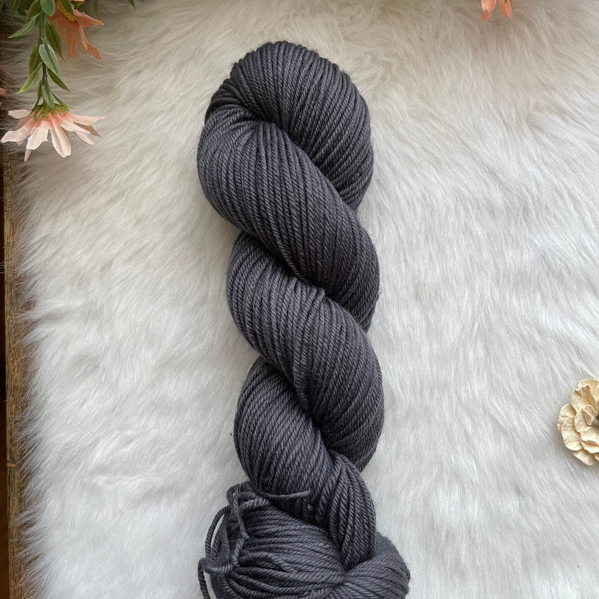 CLOCK STRIKES MIDNIGHT  -SUPER DK - Ready to Ship- Hand Dyed Yarn Skein