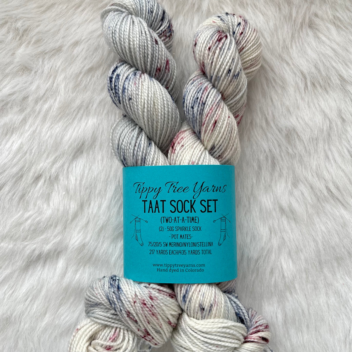 TAAT - Two-at-a-Time -Winter Wonderland-  Sparkle Sock Set Yarn