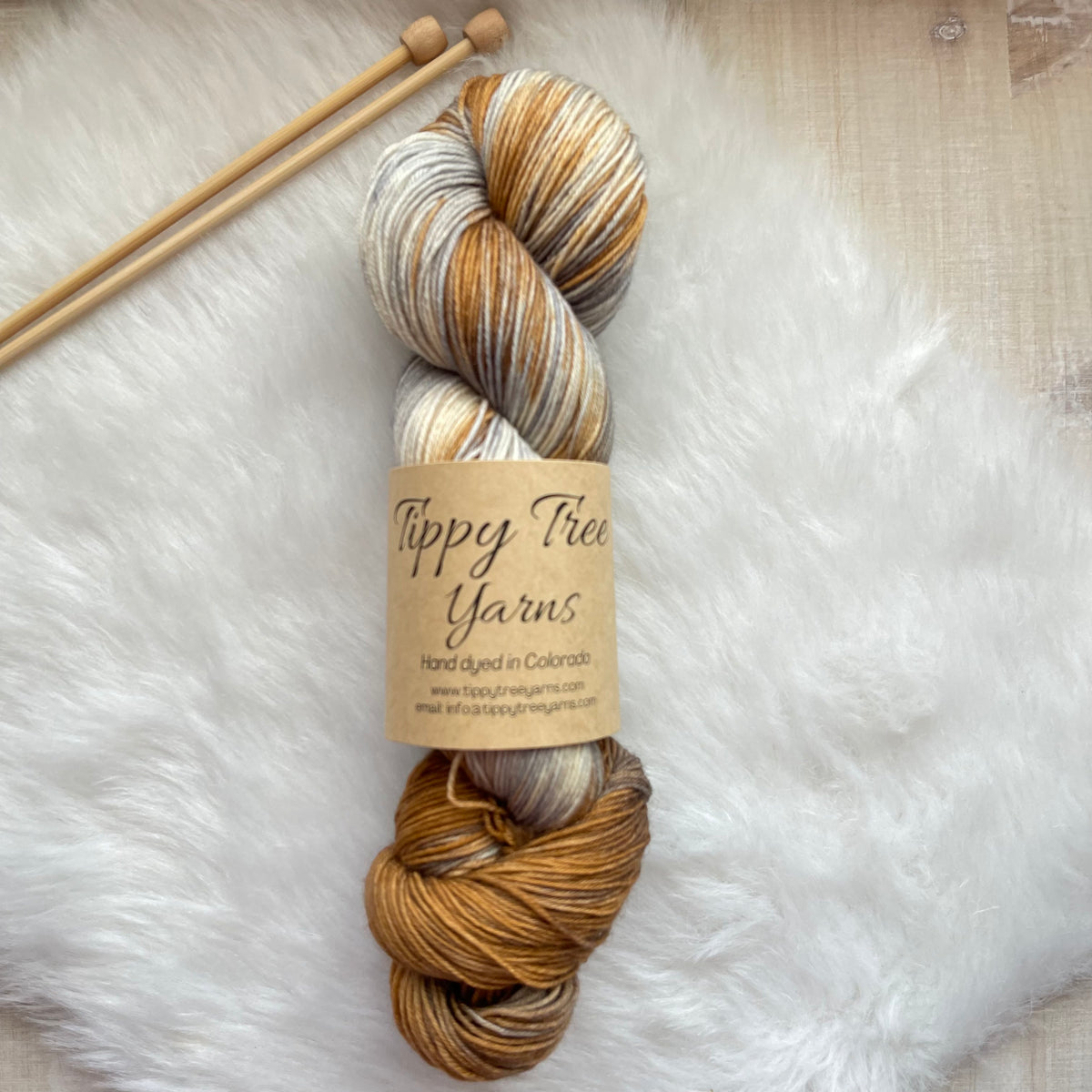 AUTUMN MOONLIGHT  -Ready to Ship - BFL Sock- Hand Dyed Yarn Skein