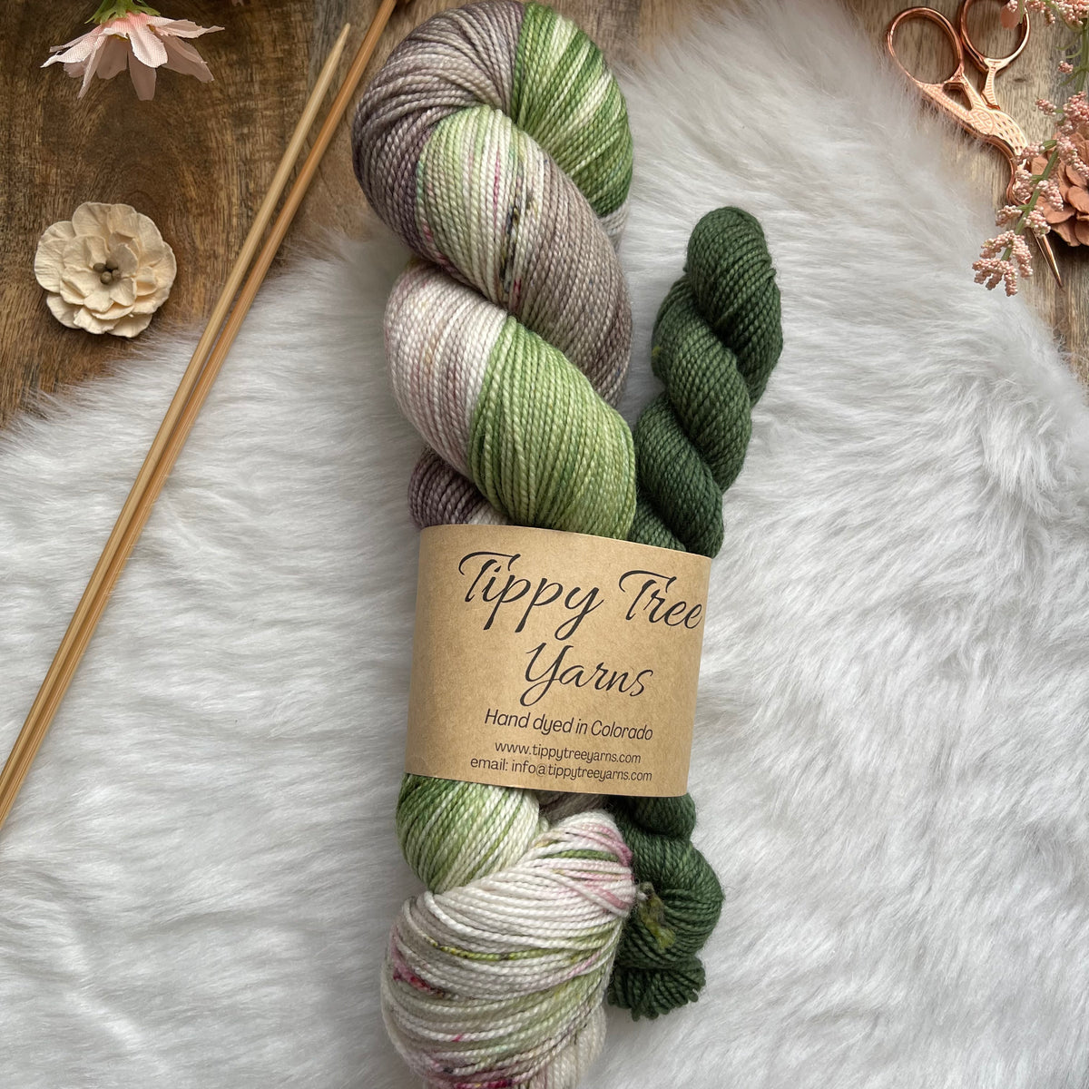 ENGLISH GARDEN - Tippy Sock Set Yarn -Ready to Ship -OOAK