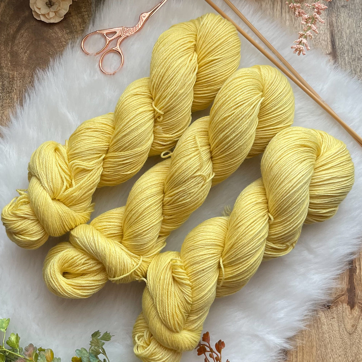 SUNBEAM- Dyed to Order - FEATHER Wool/Cotton Handdyed Yarn