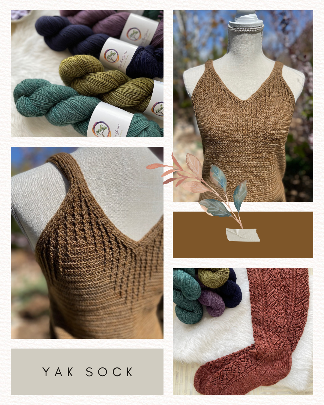 OAKMOSS  -Dyed to Order-  Yak Sock Handdyed Yarn