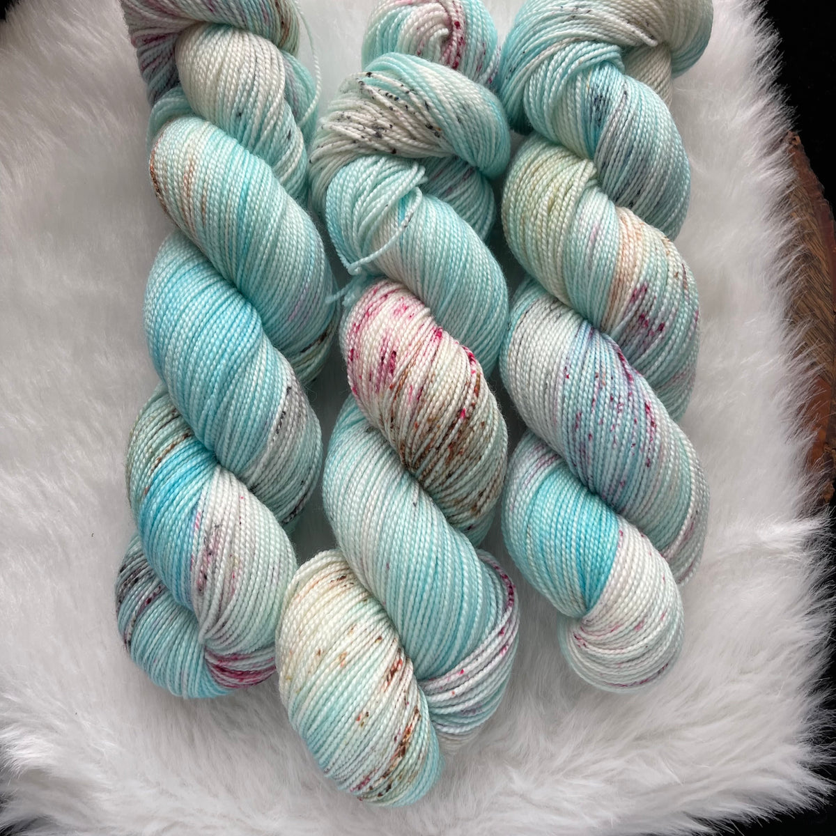 I SMELL SNOW  -Ready to ship- Tippy Sock - Hand Dyed Yarn Skein