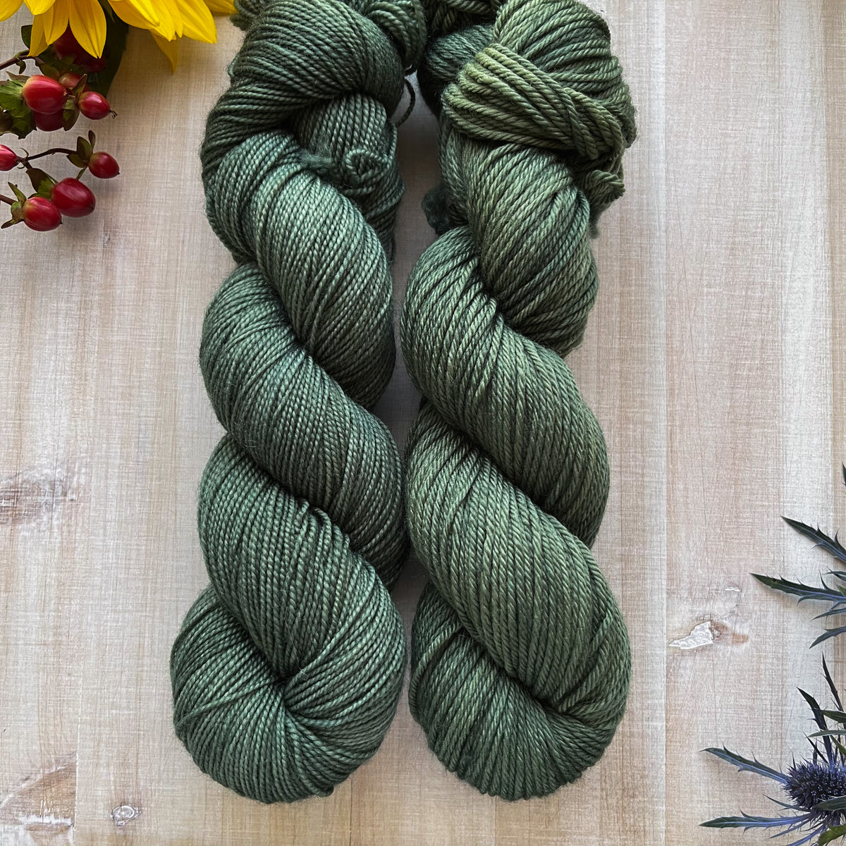 EVERGREENS - Dyed to Order - Hand Dyed Yarn Skein - Tippy Tree Yarns