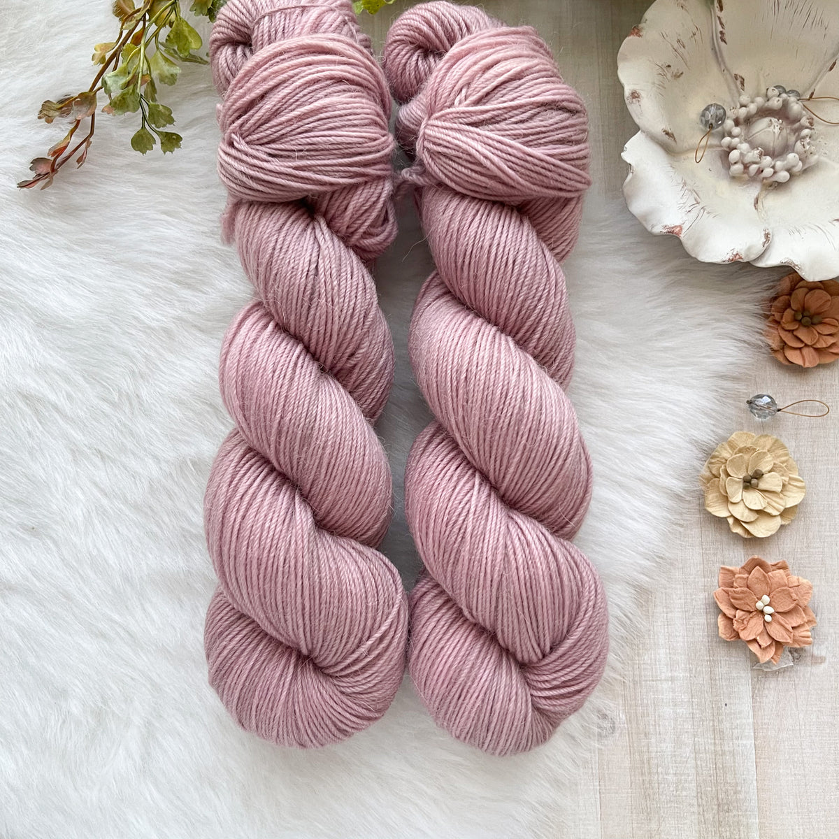 DUSTY ROSE - Dyed to Order - Dreamy Base Handdyed Yarn